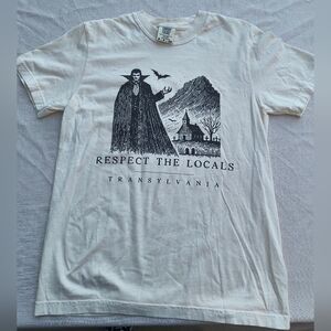 Dracula Vintage Transylvania Respect the Locals Washed T-Shirt